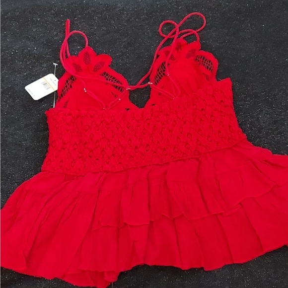 Free People NEW Adella Cami Red Small - Picture 5 of 9